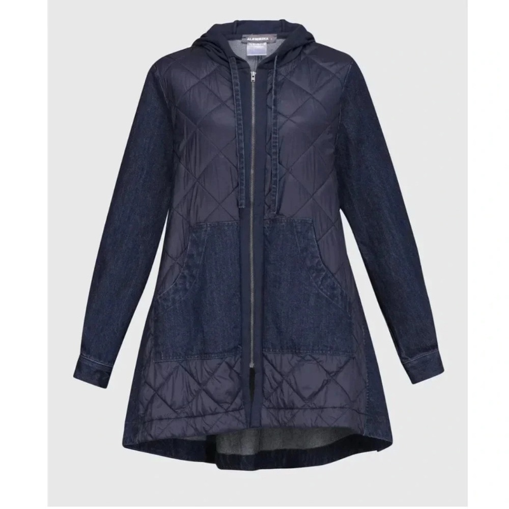 Alembika Ether Misto‎ Hooded Zip Jacket Denim Size 2